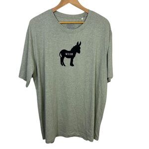prAna Wise Ass Donkey Graphic T Shirt XXL Heathered Green Organic Cotton Eco Tee